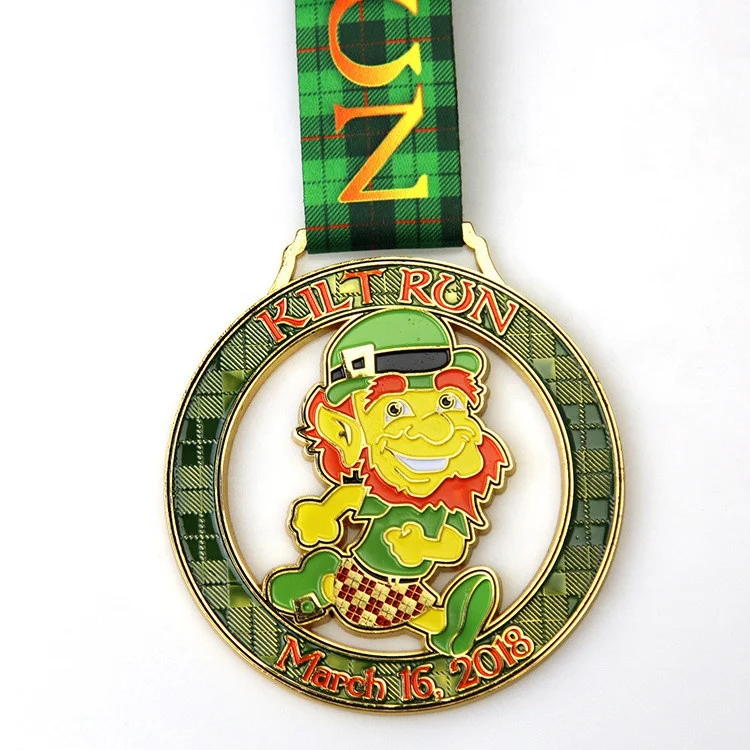 Hollow Winter Running Metal Medal Festival Fun Run Finisher Zinc Alloy Material Medal with Printing Polyester Lanyard