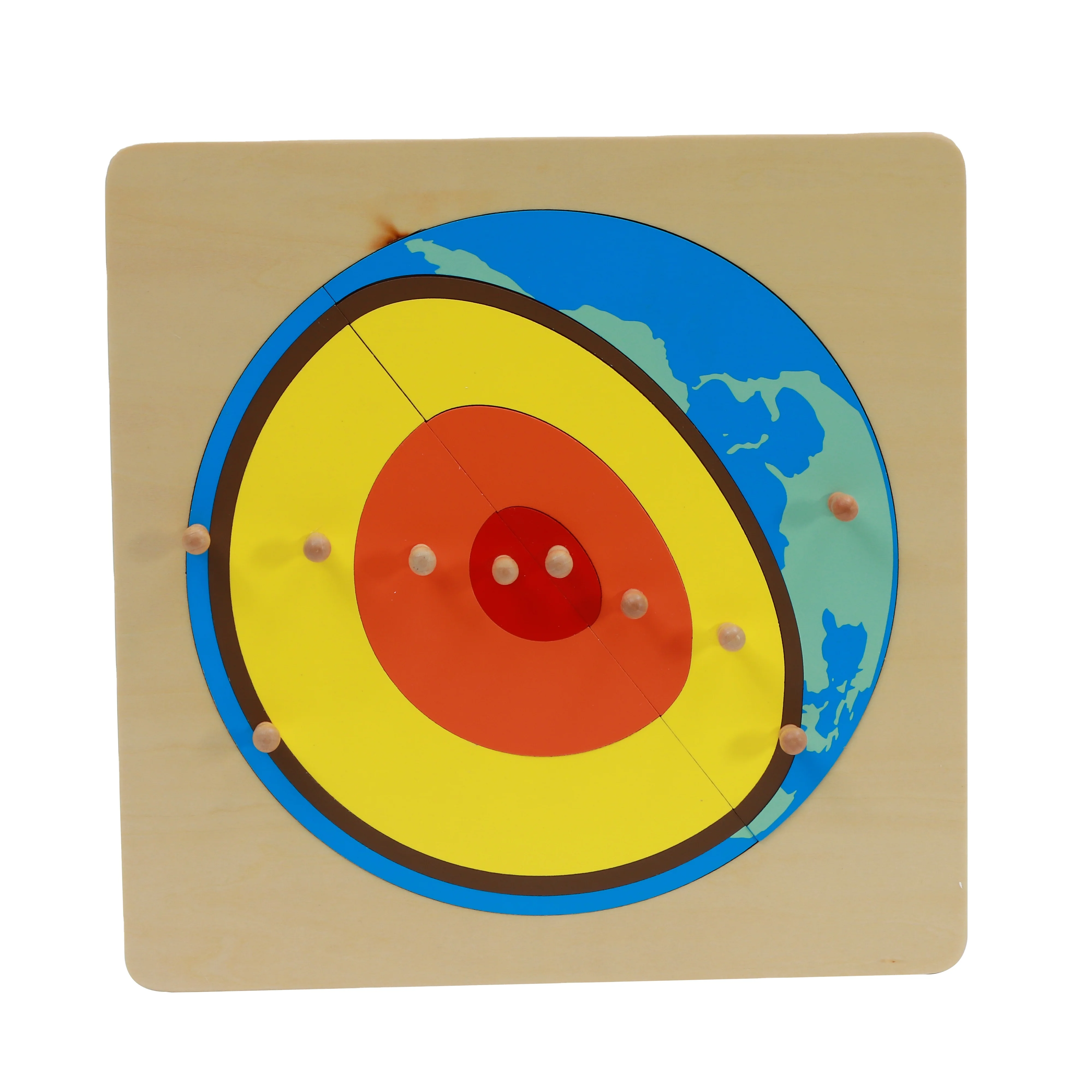 High quality educational wooden toys of Montessori Layers of the Earth Wooden Puzzle