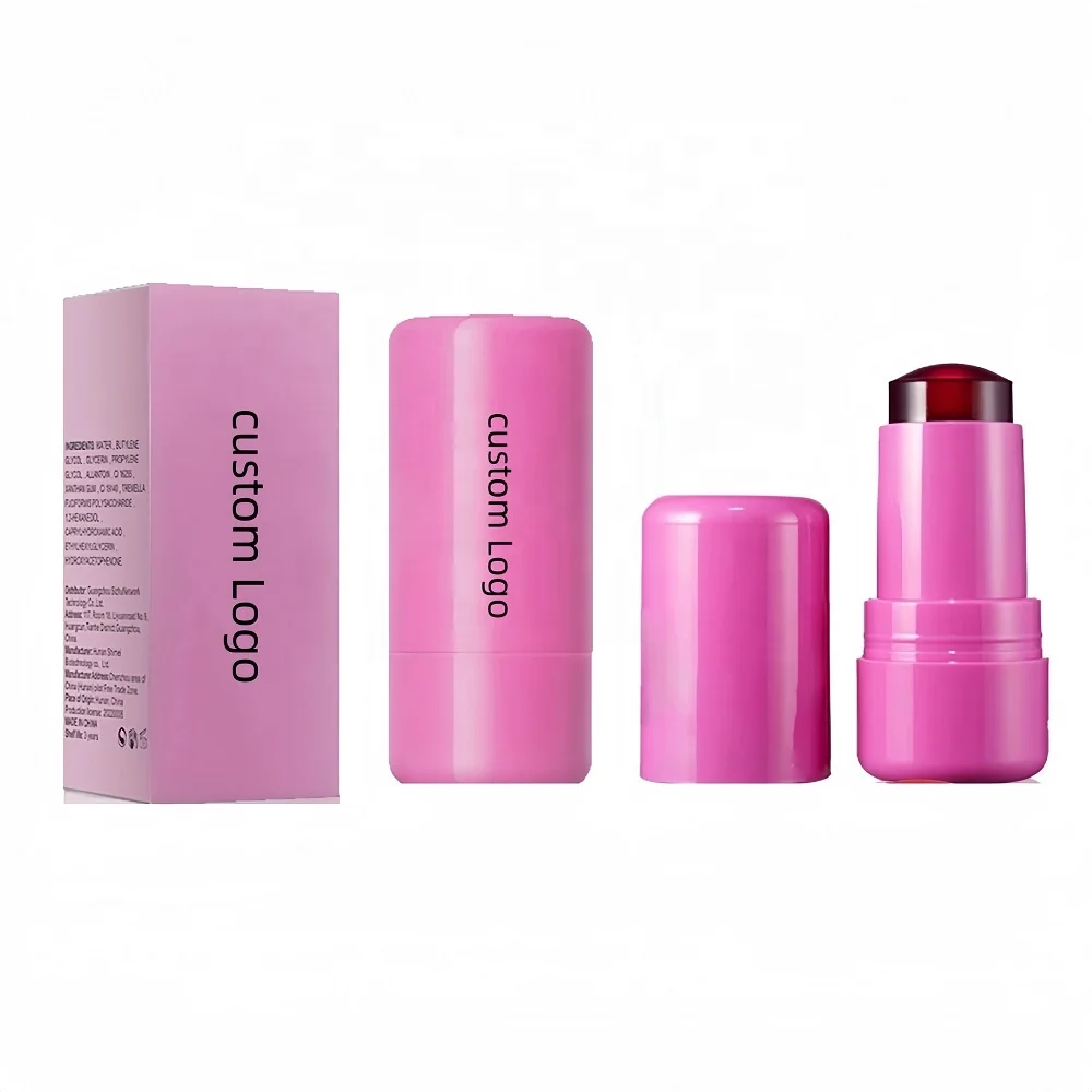 New Customized Vegan Long Lasting Moisture Cooling Water Jelly Blush Tint Lipstick For Lip And Cheek