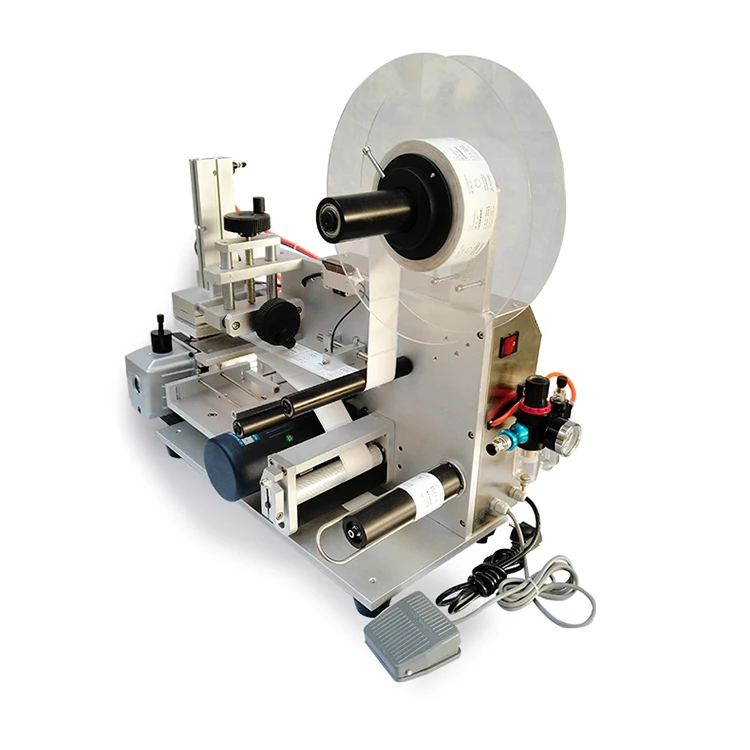 YTK-60 hot sale factory sale  tabletop Semi-automatic flat and flat Bag Labeling Machine
