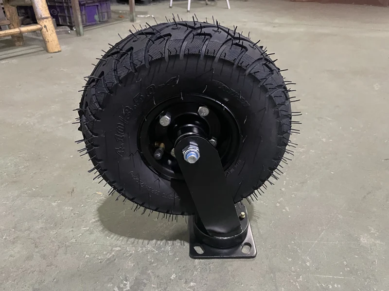  Inflatable Wheel Pneumatic Casters Caster Trolley Wheels Industrial Caster Pu Shipping Container Polyurethane