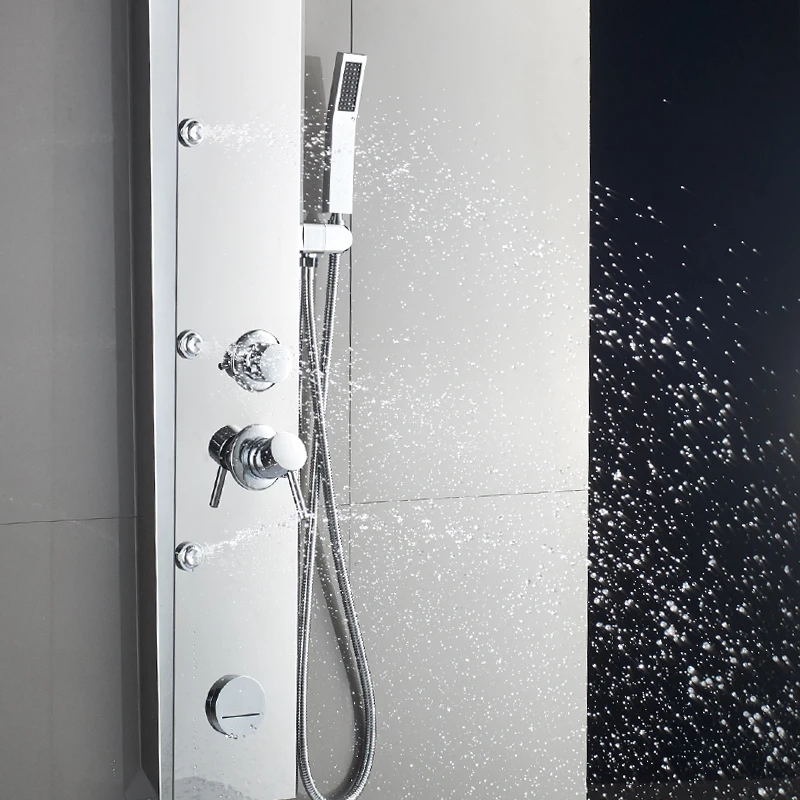 Gold bathroom Waterfall shower column set tower Massage Body Jets Shower Panel