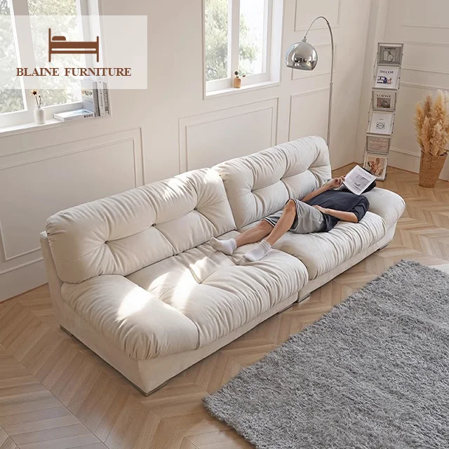 Wholesale Factory Price Home Hotel Furniture Cloud Sofa Sets Sectional Corner Fabric Lazy Couch Modern Living Room Sofa