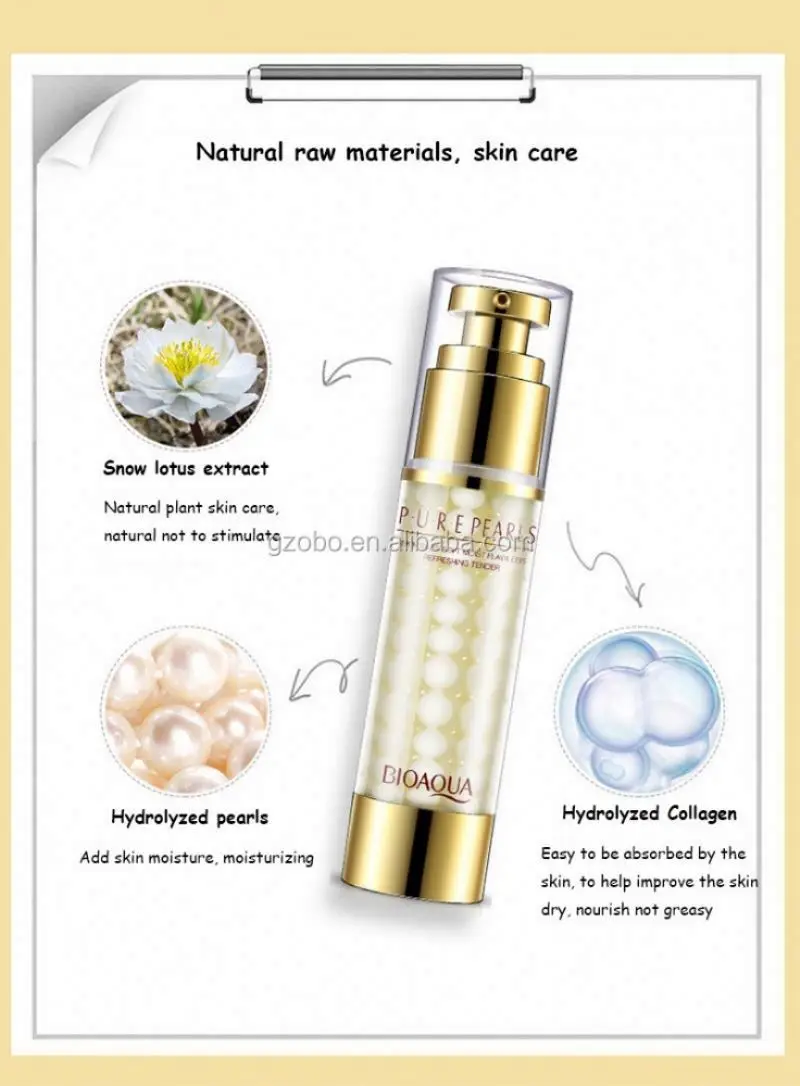 bioaqua pure pearl whitening essence Improve dry skin moisturizing face cream bioaqua pure pearl whitening essence Improve dry