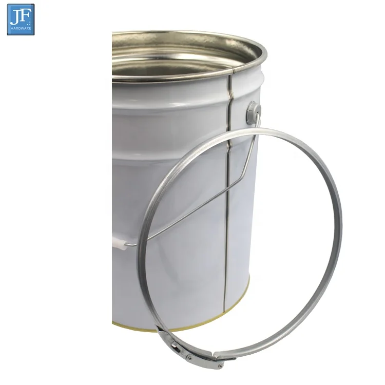 20 liter Metal Pail With Iron Hoop 5 Gallon White Pail