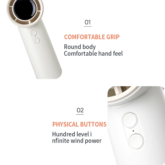 Wholesale Price High Speed Screen Digital Display Portable Fan Powerful 4000mAh Battery USB Handheld Mini Fan