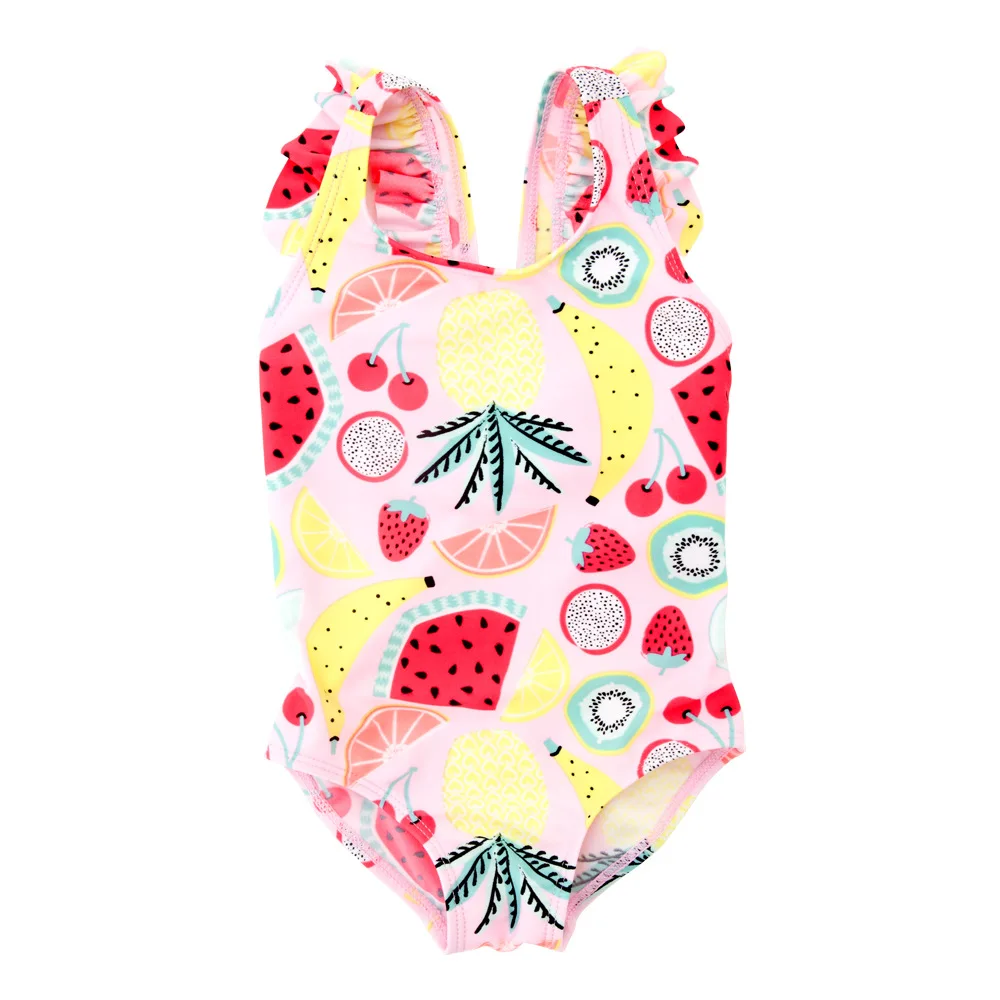 wholesale New children girls swimwear hot cute sweet fruit one-piece baby girl swimwear romper