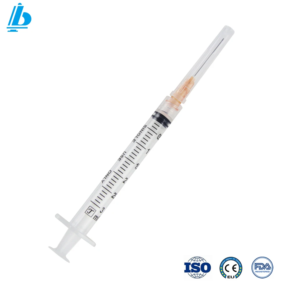 
 Одноразовый шприц с иглой, 3 мл  