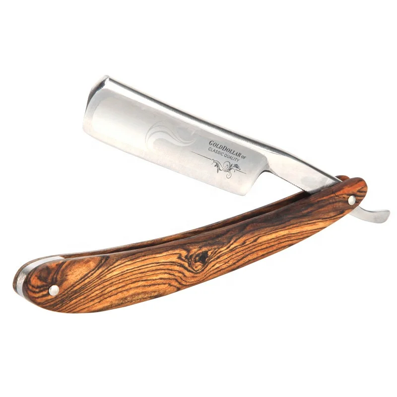 Cut Throat Shaving Straight Razor Carbon Steel Barber Sharpen Straight Razor Shave German Safty Shaver Throat Wood Handle Razor