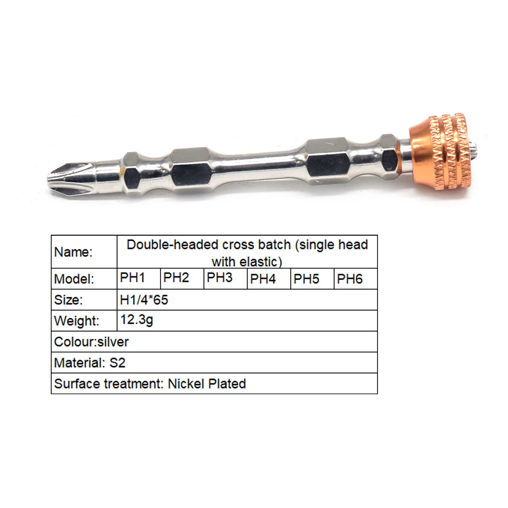Screwdriver Bit With Magnetic Collar Cross Batch Screwdriver Bits Set For Cordless Replace Bit Elastic Batch Nozzle