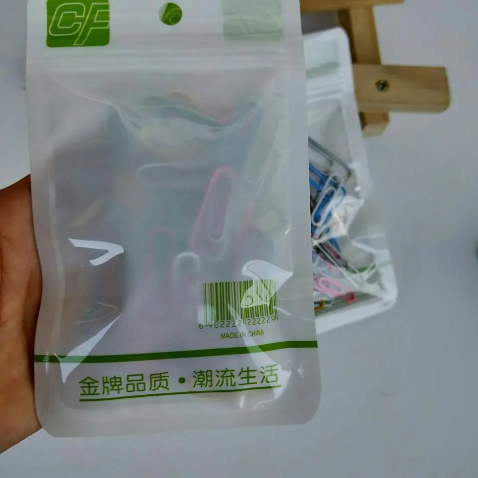 High Quality Custom Paperclip Logo Printing Metal Paper Binder Clips