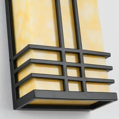 Hot Sale Marble outdoor led long strip solar wall lamp outdoor wall lamp corridor scape community hotel wall lamp