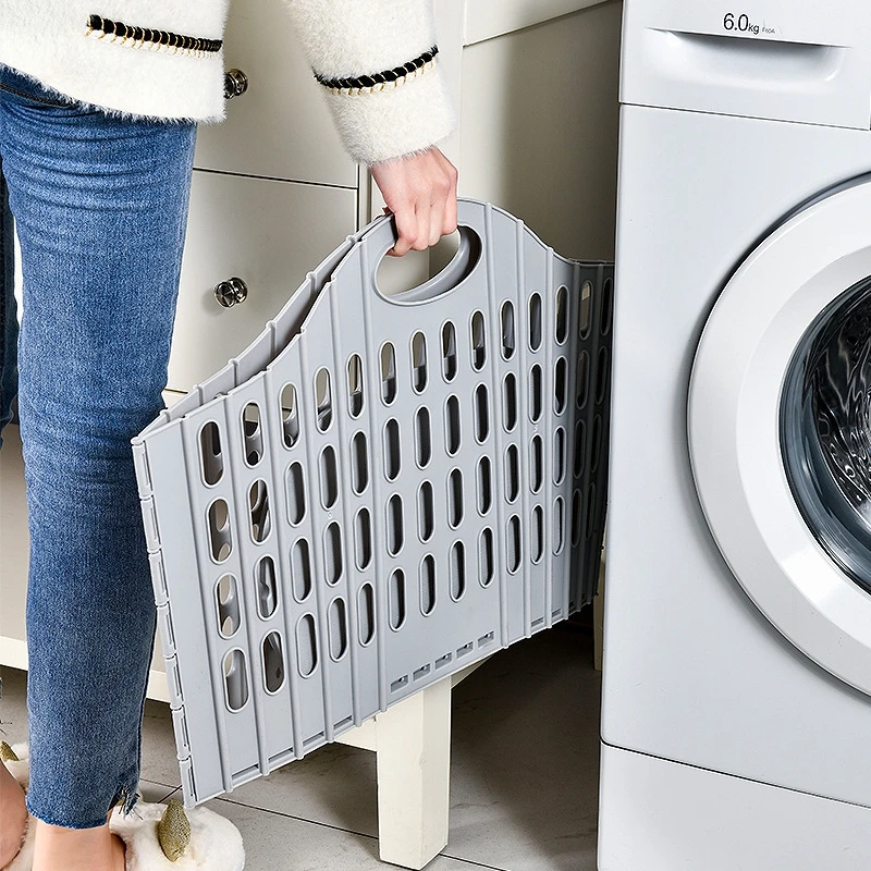Bathroom Eco Friendly Storage multifunctional Pop up folding dirty clothes hamper laundry storage basket for bathroom bedroom