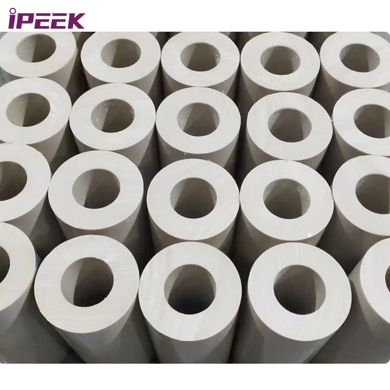 IPEEK Custom High Temperature Resistance Extruder Plastic Straight Pipe OD 96mm X ID 80mm X1000mm PEEK Tube for Medical Device