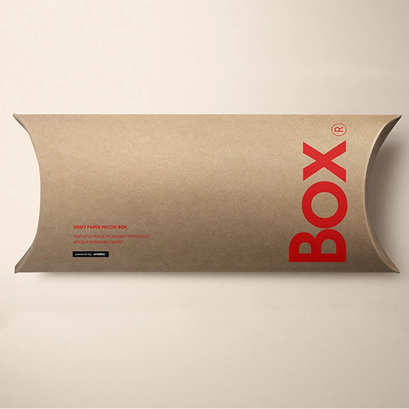 Custom Kraft Paper Pillow Shape Gift Packaging Pillow Box