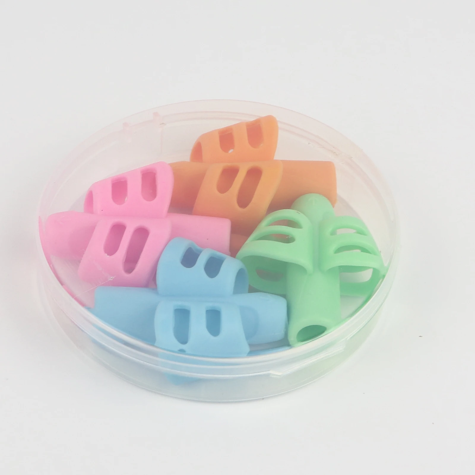 4Pcs Finger Writing Pen Aid Grip Correction Soft Plastic Two-Finger Pen Holder Writing Correction Tool For Children Student