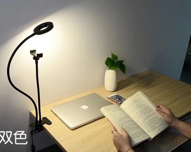 Universal Adjustable Desktop Mobile Phone Holder Flexible Selfie Ring Light Long Arm Cellphone Clip phone Holder factory