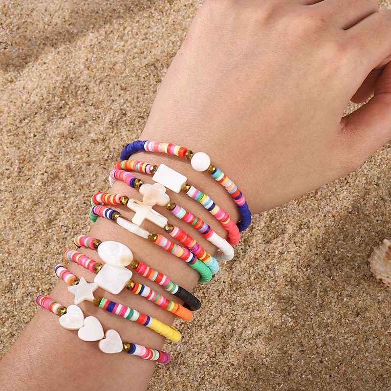 Amazon 15 Slots Flat DIY Flower Shell Polymer Clay Beads Kits For Jewelry Making