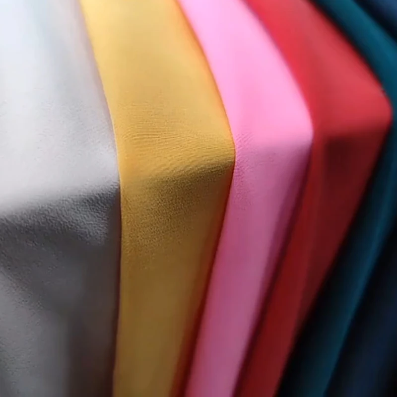 Wholesale Low MOQ 16mm Plain Pure Silk Crepe De Chine Fabric For Dyeing Or Printing