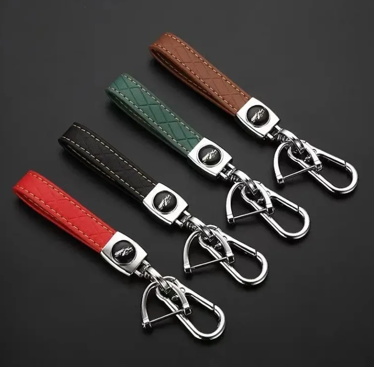 Metal&PU key chain for VW Toyota Honda Chevrolet Hyundai car key keychain with logo