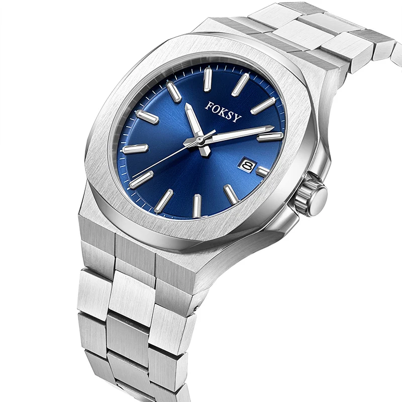 316SS High Quality 5ATM Luminous Hands Customized Slim Stone Japan Quartz Watch for Men