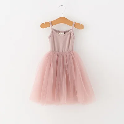 Toddler Infant Suspender Tutu Dresses Baby Girls Solid Outfits Kids Dresses For Girl Clothing