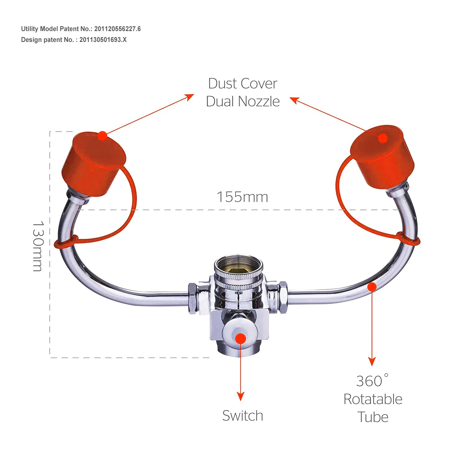 Faucet Mounted Eyewash Stations - Reliable First AID Emergency Eye Wash Unit for Sink Attachment