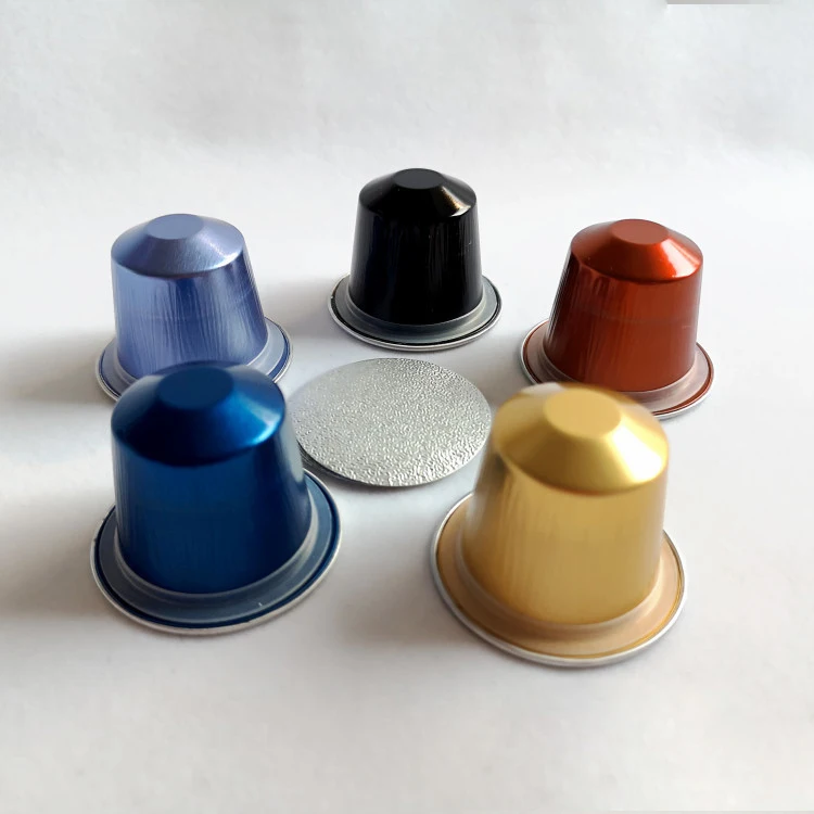 High quality K-cup aluminum foil lids coffee capsule nespresso compatible pods with printed aluminum foil heat seal lids