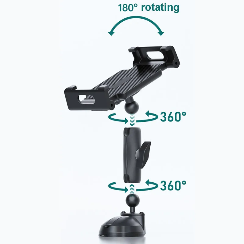 New 2024 products adjustable carbon fiber truck heavy duty suction cup mount car dashboard tablet holder