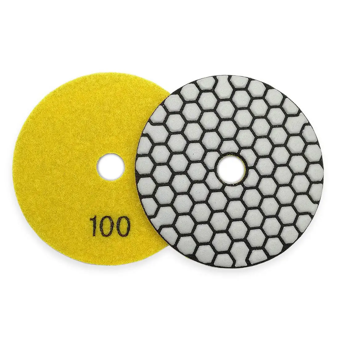 4Inch Dry Flexible Diamond Polishing Pads Grit 100 For Granite Marble Quartz 7Pcs /Set