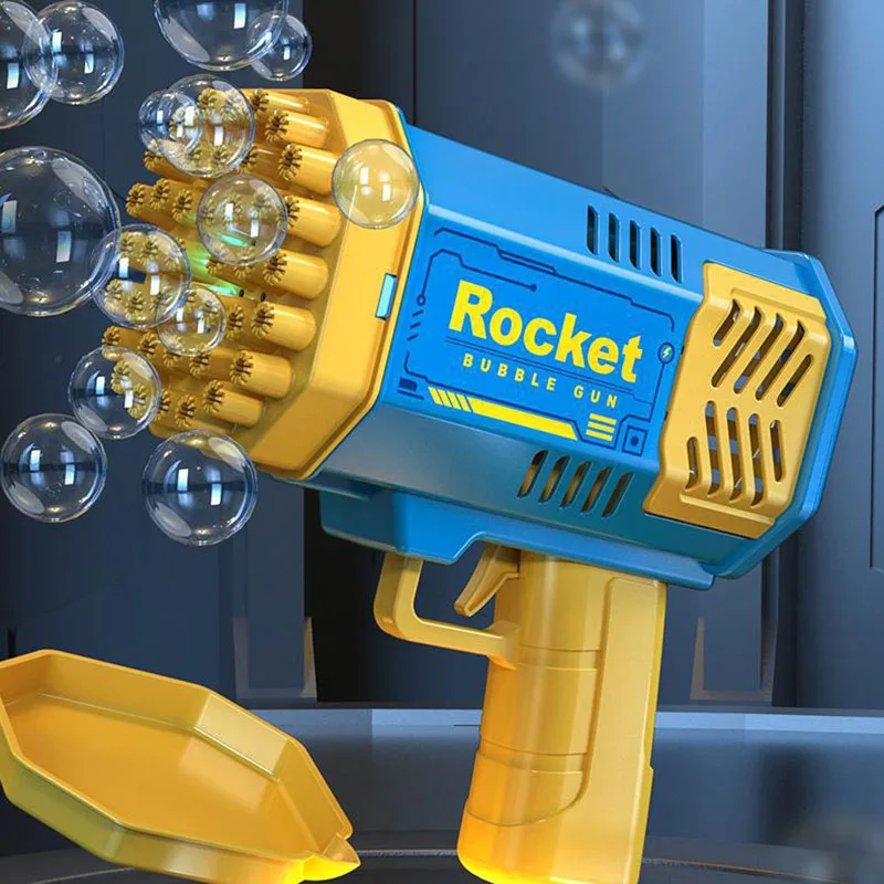 Оптовая продажа Лидер продаж автоматический электрический пистолет-пулемет Bazooka Bubble Gun 69 отверстие Bazoka игрушечный пистолет летняя игрушка