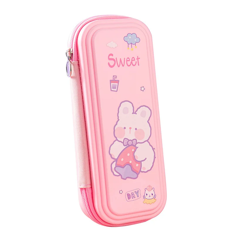 2023 Large Capacity Stationery Storage Organizer Hard EVA Zipper Pencil Box Pouch Case for School 3d eva pencil case