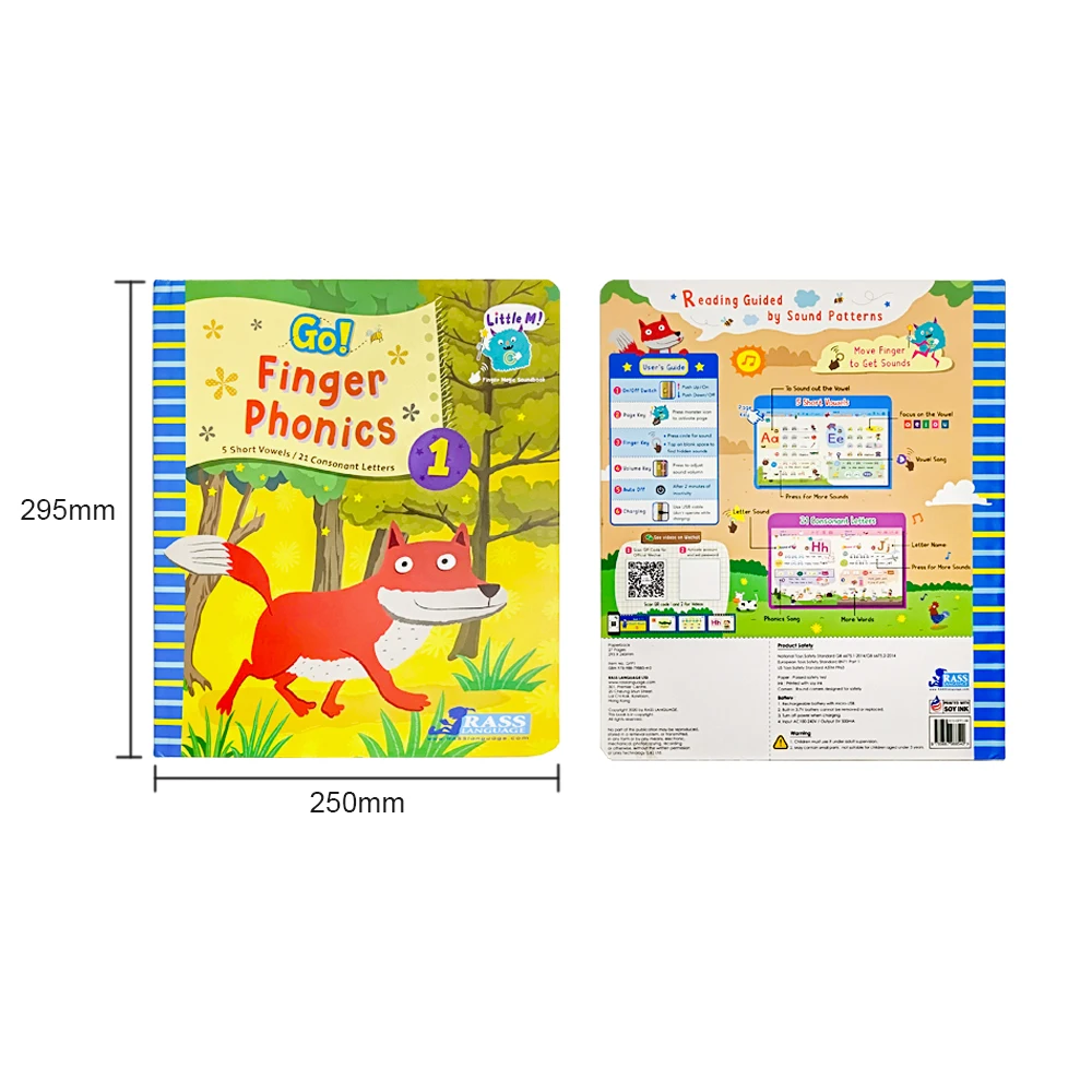 English Big Pictures funny music Finger Sound Book jolly phonics learning english phonics reader