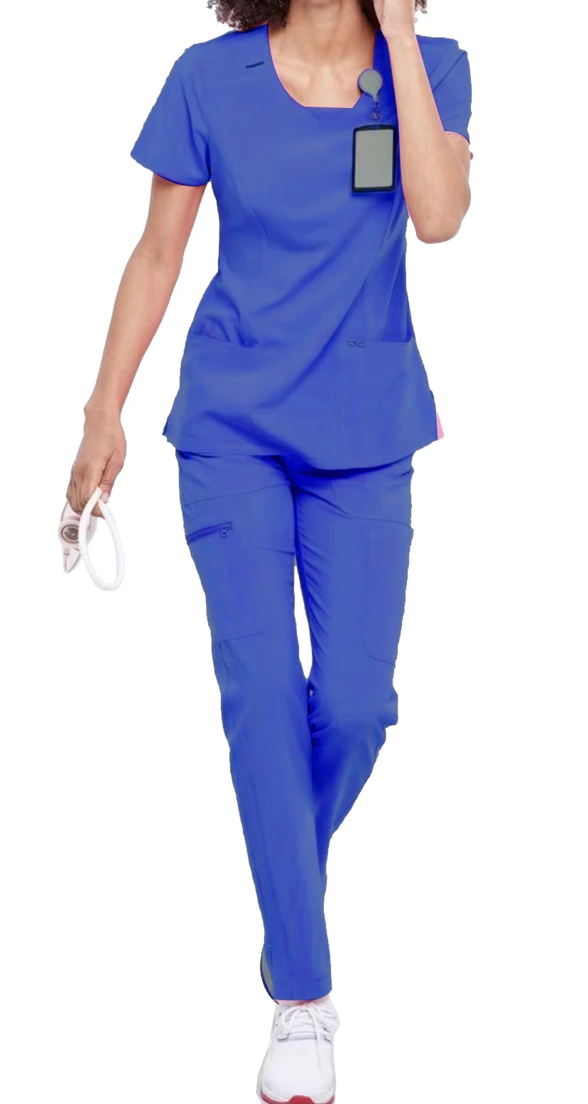 Fashionable Joggers Spandex Medical Scrubs Sets Hospital Scrub Uniform Nurse Uniforms Suits 2021 Style Customized Woven for Men