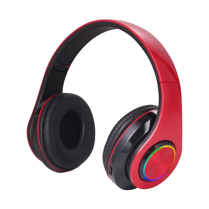 Распродажа Bluetooth-гарнитура Складная спортивная игра Бас-гарнитура беспроводные светящиеся наушники прямые продажи с завода