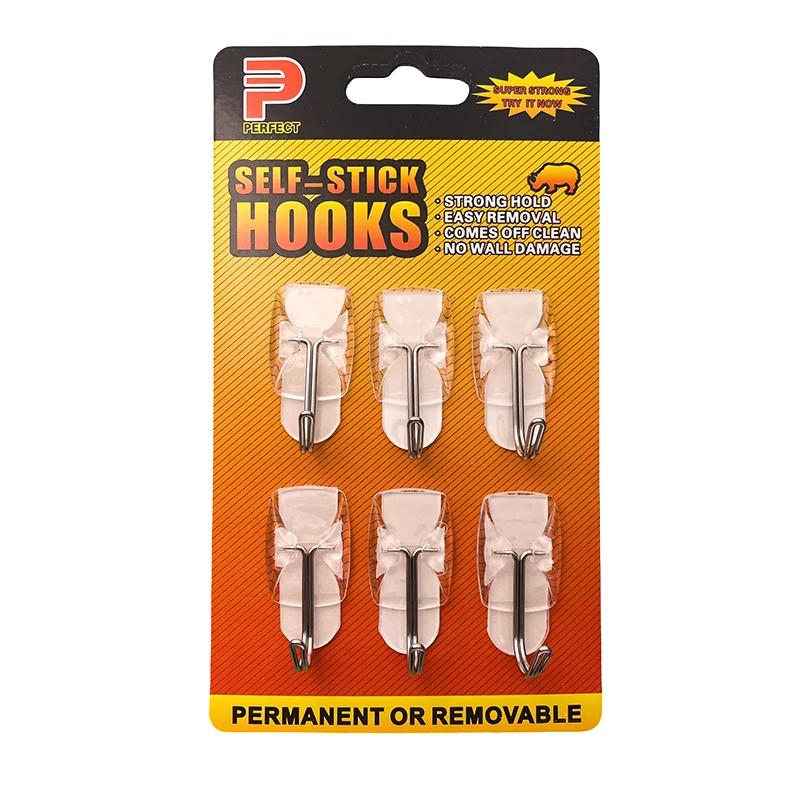 Chrome Adhesive Hooks Strong Self Adhesive Wall Hook for Painted Walls in Locker