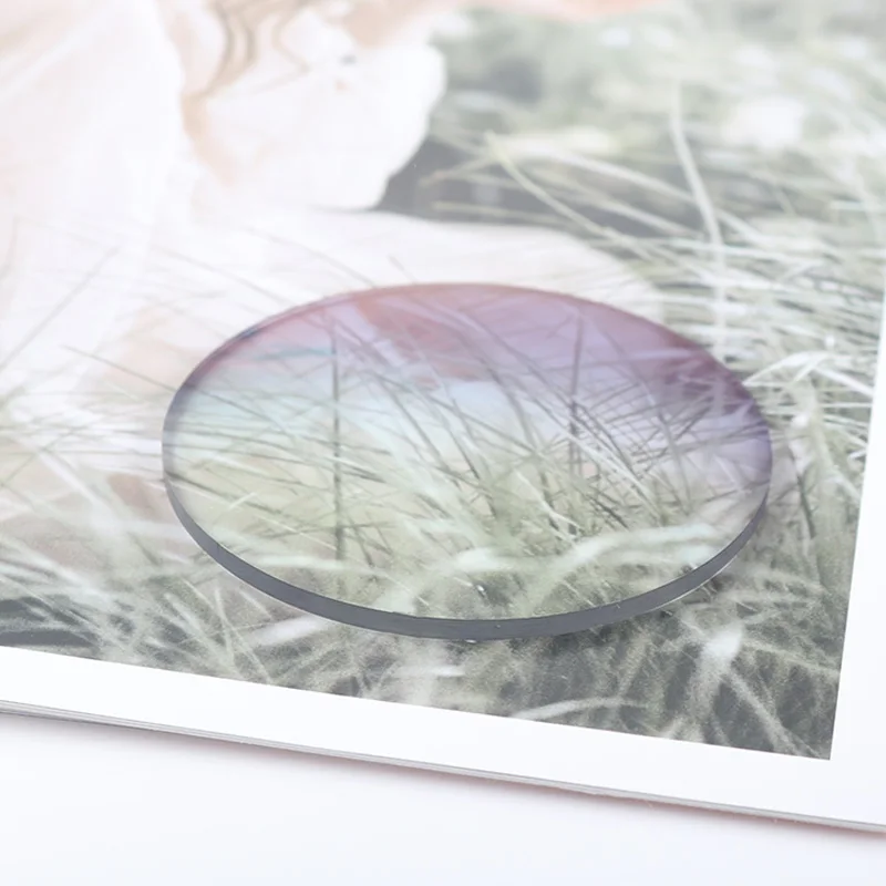 Gradient Resin Lens Grey with HC Coating Lenticular Vision Effect Brown Color