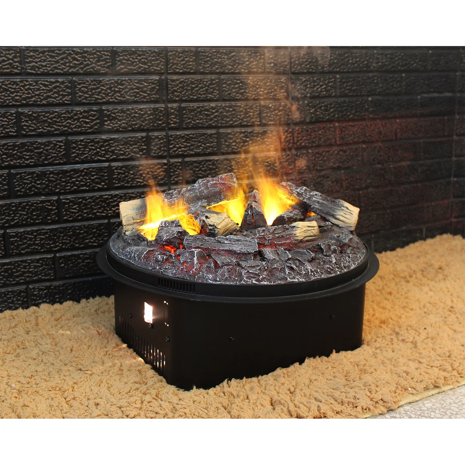 Water Vapor Fire Steam Electric Fireplace Fire Pit Fire Bowl Steam Flame Effect Log Set Design for Home Decoration