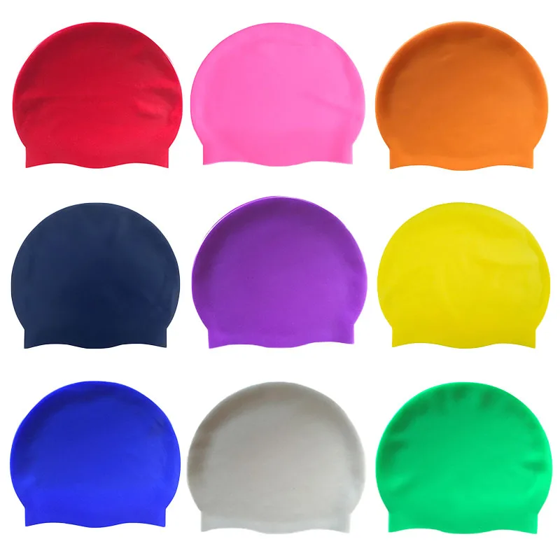 Водонепроницаемая силиконовая шапочка для плавания с принтом логотипа на заказ для детей и взрослых, для длинных волос