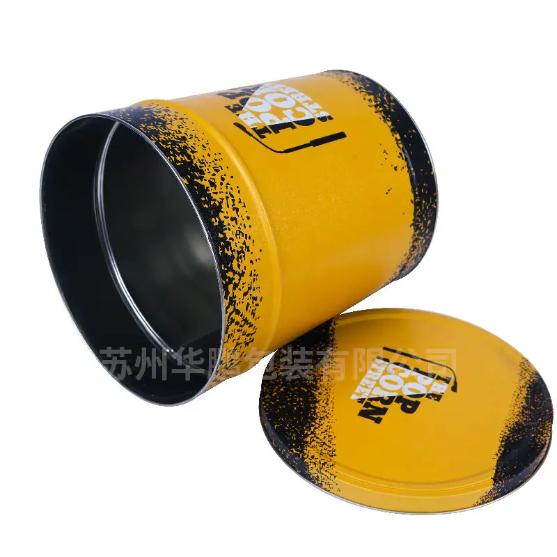 Direct Factory Wholesale Popcorn Packaging Buckets  Metal Tin Custom Popcorn Buckets Large Tin Storage Box