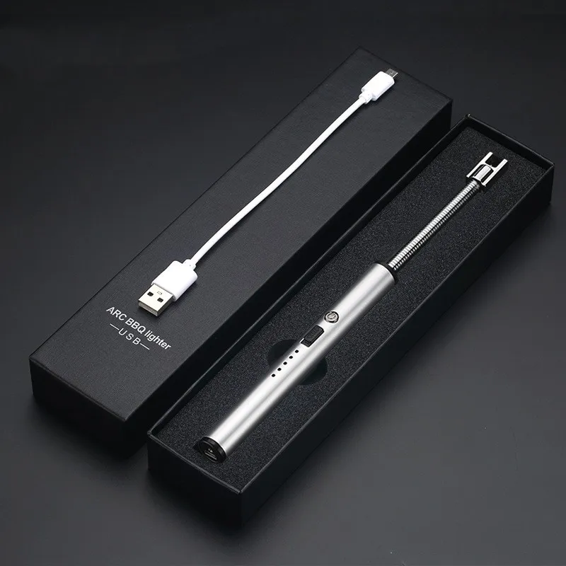 Customized Creative Candle Usb Lighter Cute Decorative Luxury Windproof Rechargeable Usb Electric Bbq Candle Lighter