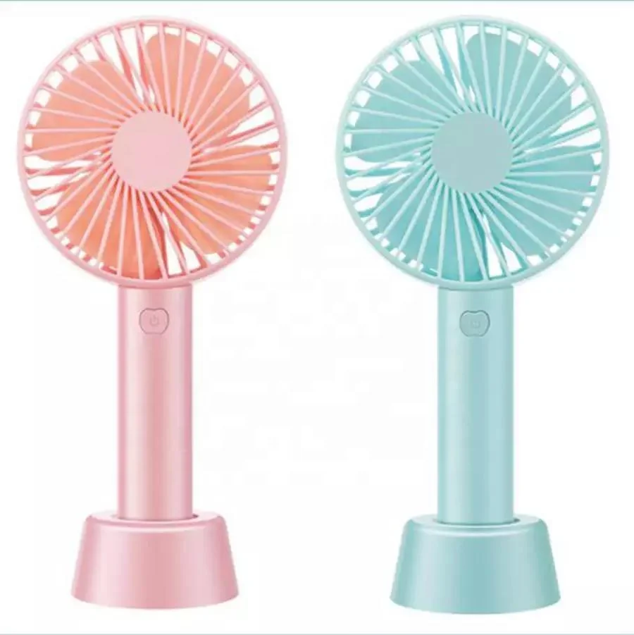 2022 Outdoor Standing Small Portable Rechargeable Electric Fan Custom Bracket Adjustable Cooling Mini USB Desk Handheld Fan