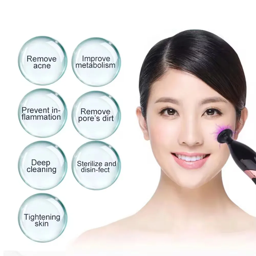 2 Heads Portable Acne Meter Face Beauty acne Removal  Plasma Pen Face Anti Acne Treatment Machine