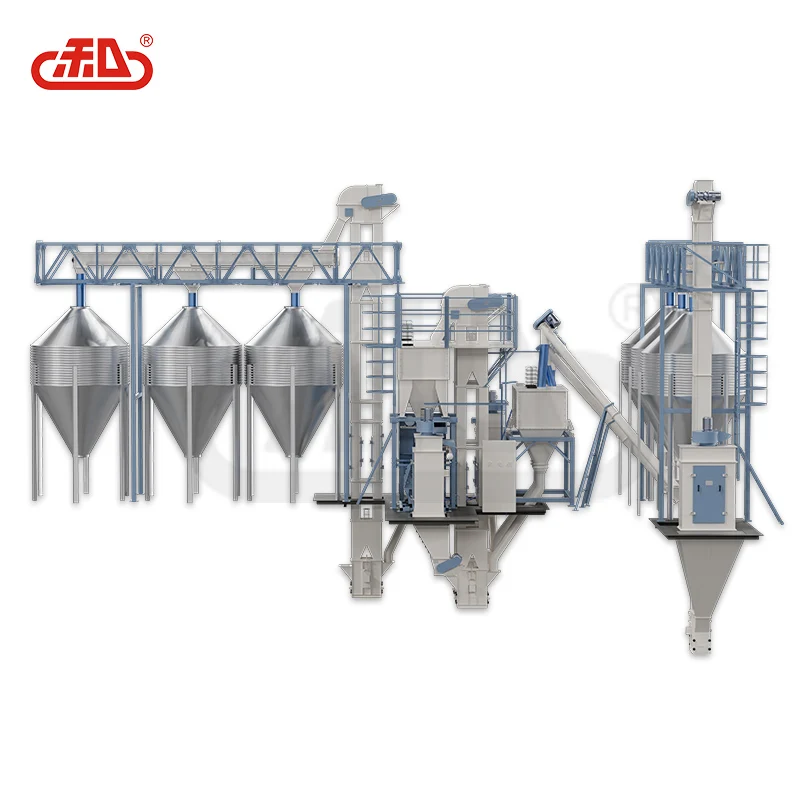 New design poultry chicken bird 3-5 ton per hour mash feed making plant from China