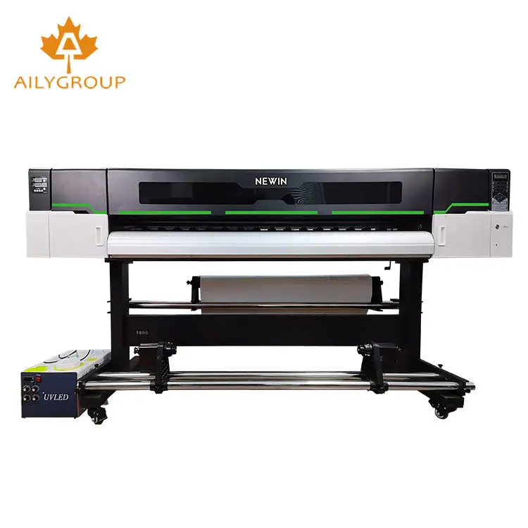 NEWIN Spot Uv Automatic Hot Foil Stamping Roll To Roll Silk Screen Printing Uv Machine With 2-4 Pcs Dx5/dx7/dx11/xp600/5113