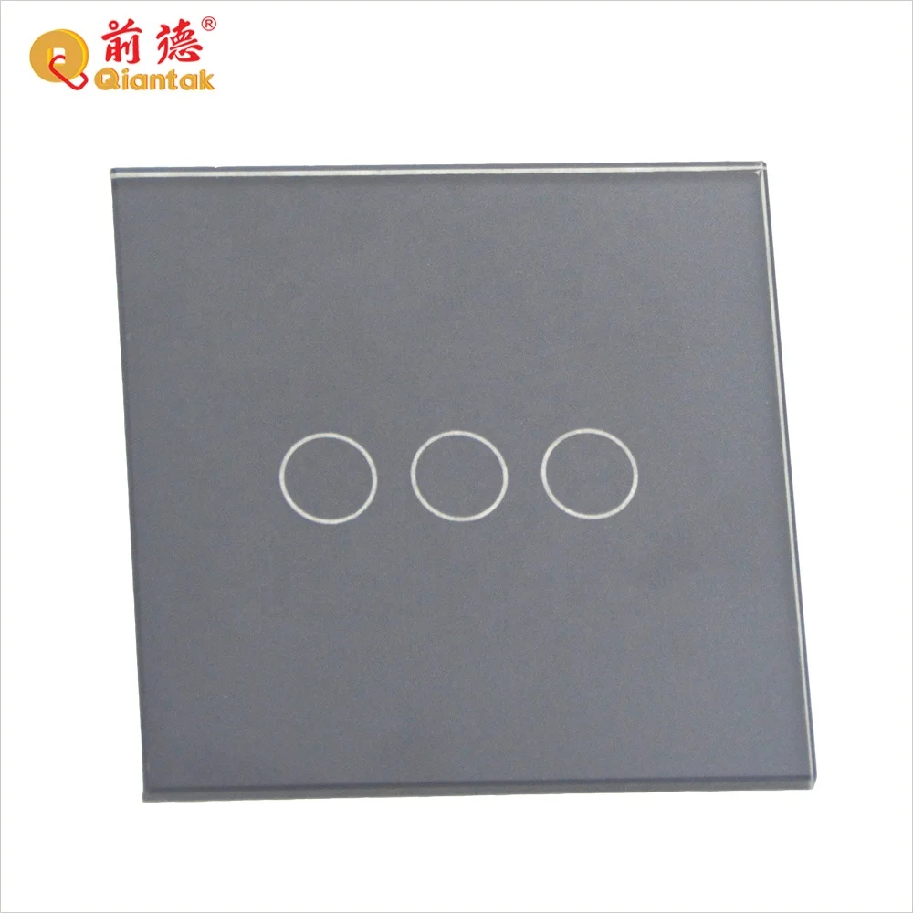 Custom Design Light Switch Decorative Gold Glass Touch Switch Panel Smart Home Application Light Switch Control Panel Overlay