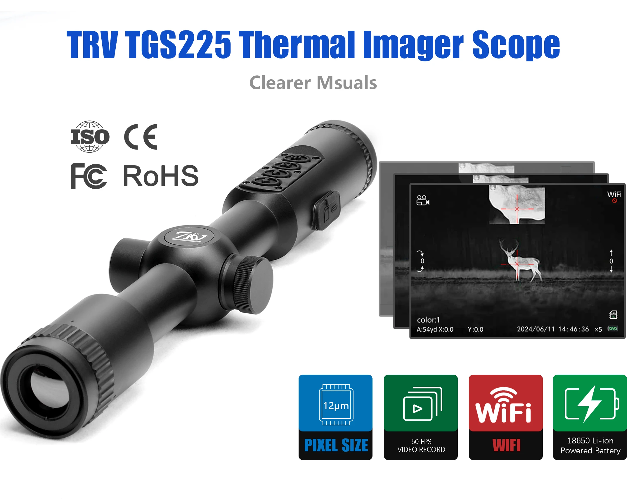 Best Price 25mm LenThermal Imaging Scope with 384*288 Resolution For Hunting  High Quality Video Recording PIP WIFI  Support OEM