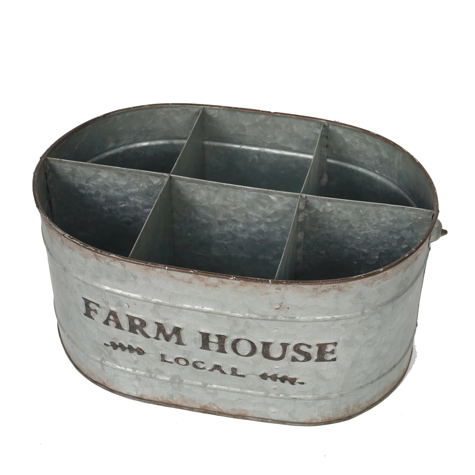 Kitchen Bucket Farm House Style Antique Galvanized Metal with Handle Buckets, Coolers & Wine Holders Metal Custom Color & Size
