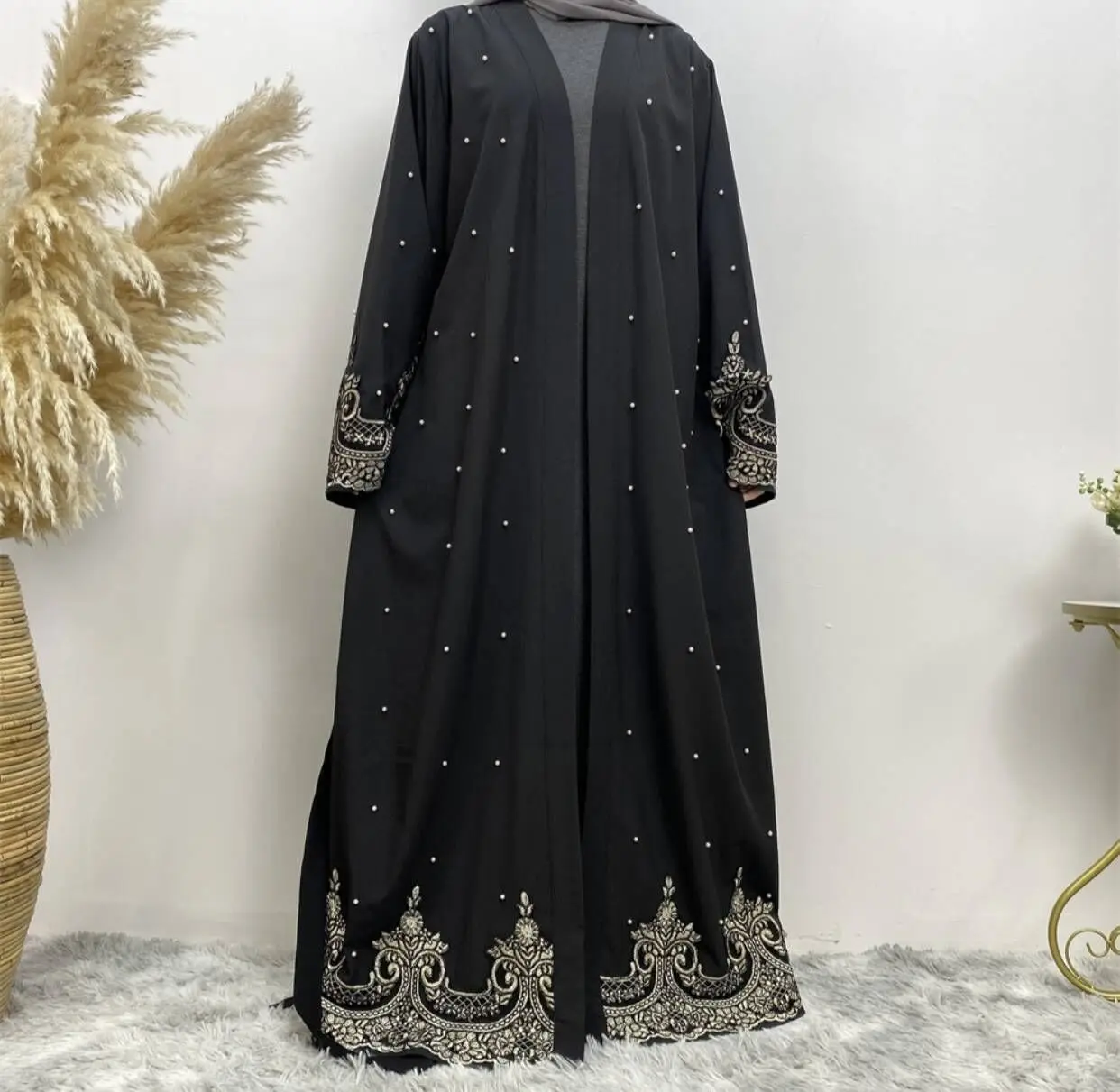 Luxury Islamic Clothing Plus Size Lace Up Muslim Dress Fashion Abaya Muslim Women Islamic Hijab abaya dubai muslim dresses