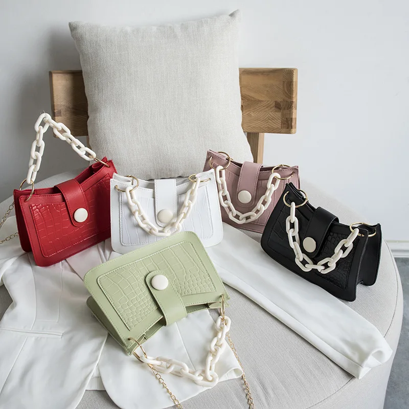 Cell Phone Purse Pu Leather Handbag Small Fashion Mini Ladies Female Money Square Chain Strap Hand Tote Bag Handbag